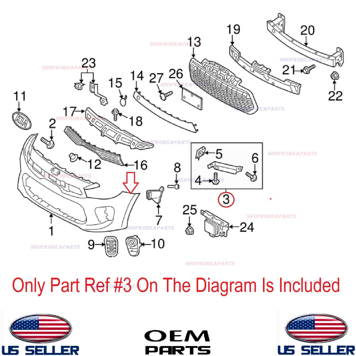 GENUINE Bumper Front Bracket Mounting LEFT Driver Side ⭐OEM⭐ KIA RIO 2018-2020