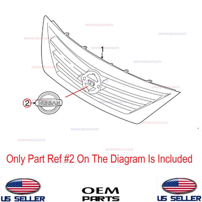 GENUINE OEM Front Grille Emblem Logo 2015-2019 Nissan Versa 62889-1JB0A