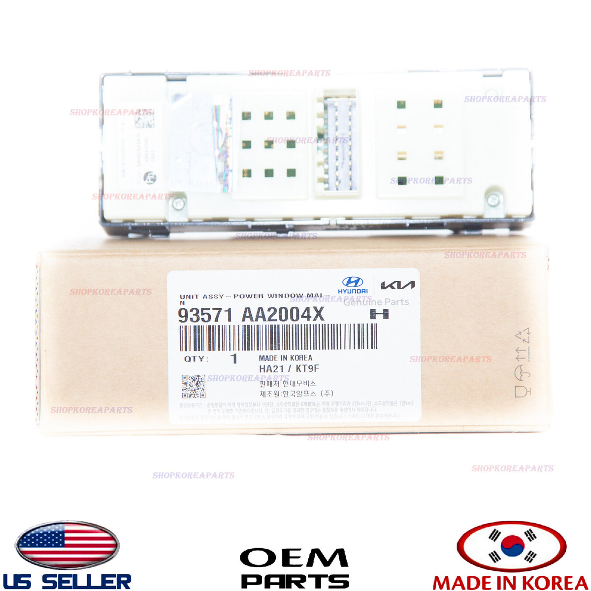 GENUINE Front Left Door Window Main Switch ⭐OEM⭐ Hyundai Elantra 2021-2023