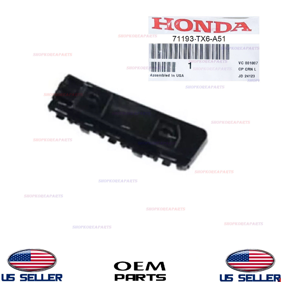 GENUINE OEM Front Right Passenger Side Bumper Spacer Bracket Acura ILX 2016-2018