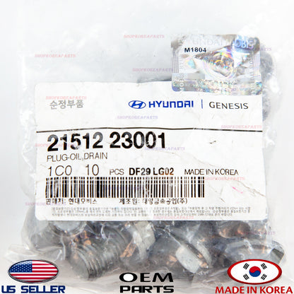 GENUINE Engine Oil Drain Plug OEM for Various Hyundai Kia Models 2151223001