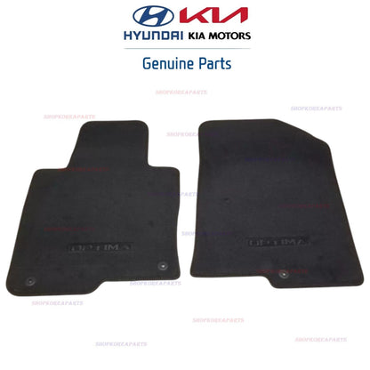FITS: 16 - 20 KIA OPTIMA FLOOR MAT SET 4PC W/BLACK OPTIMA LOGO OEM NEW