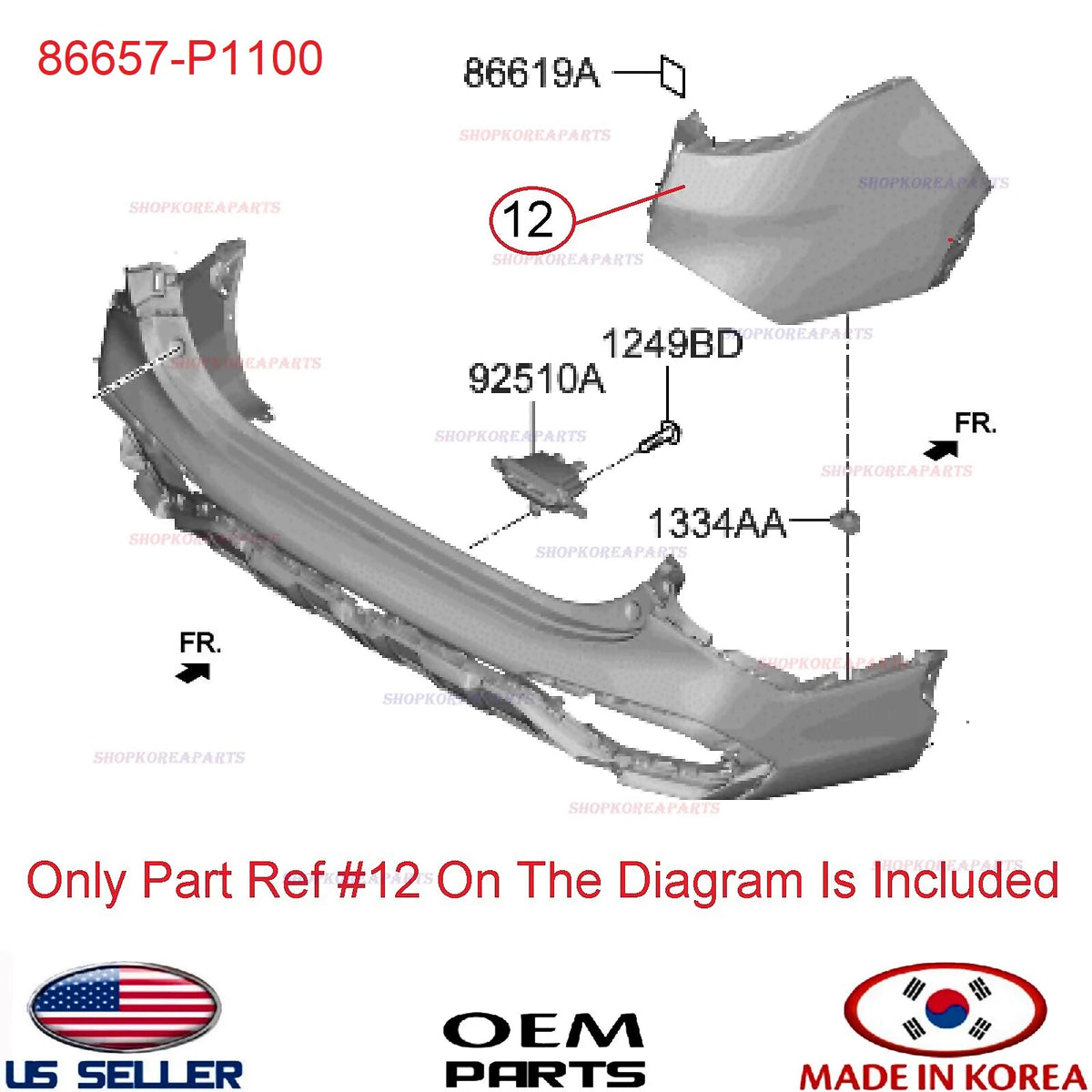 GENUINE Rear Bumper Cover Trim RIGHT Passenger Side ⭐OEM Sportage Hybrid 2023-25