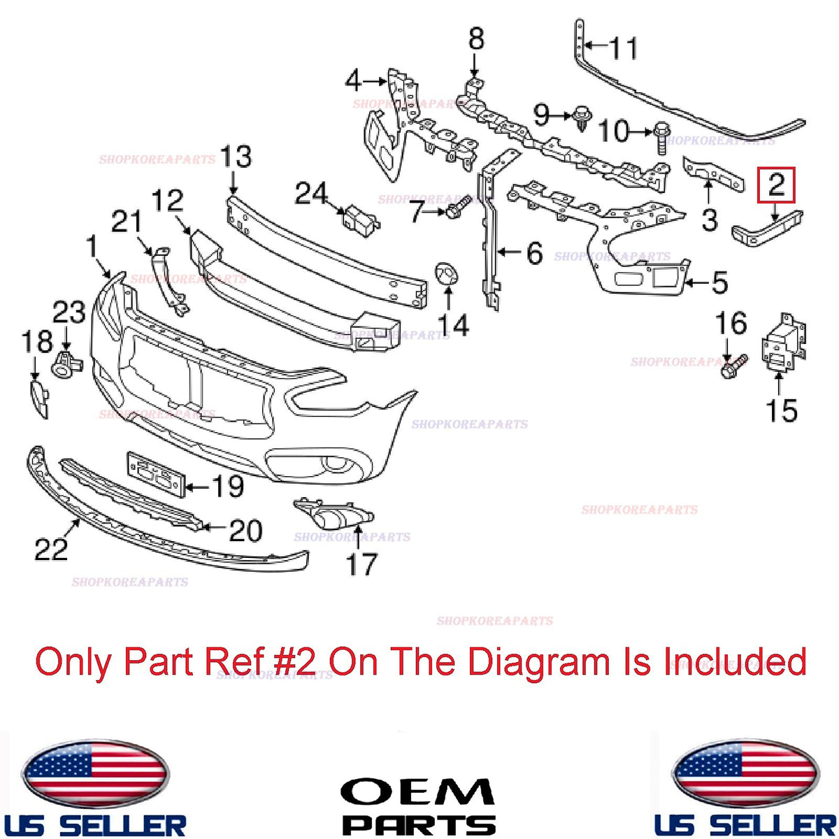 GENUINE Bumper Front Bracket Outer RIGHT Passenger Side OEM JX35 QX60 2014-2020