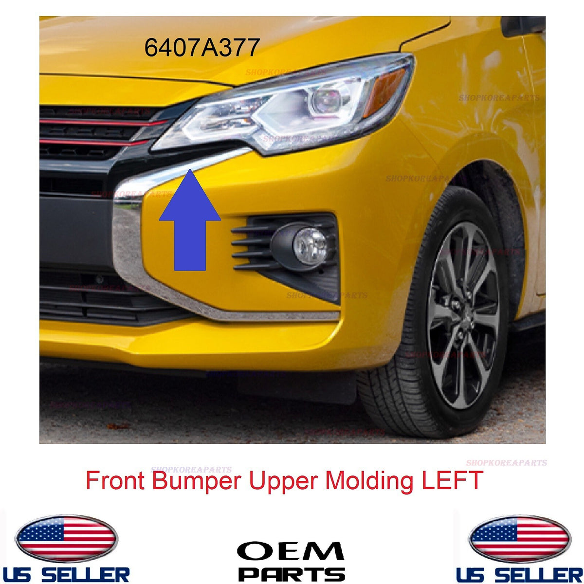 GENUINE Front Bumper Upper Molding LEFT Driver ⭐OEM⭐ Mitsubishi Mirage 2021-2024