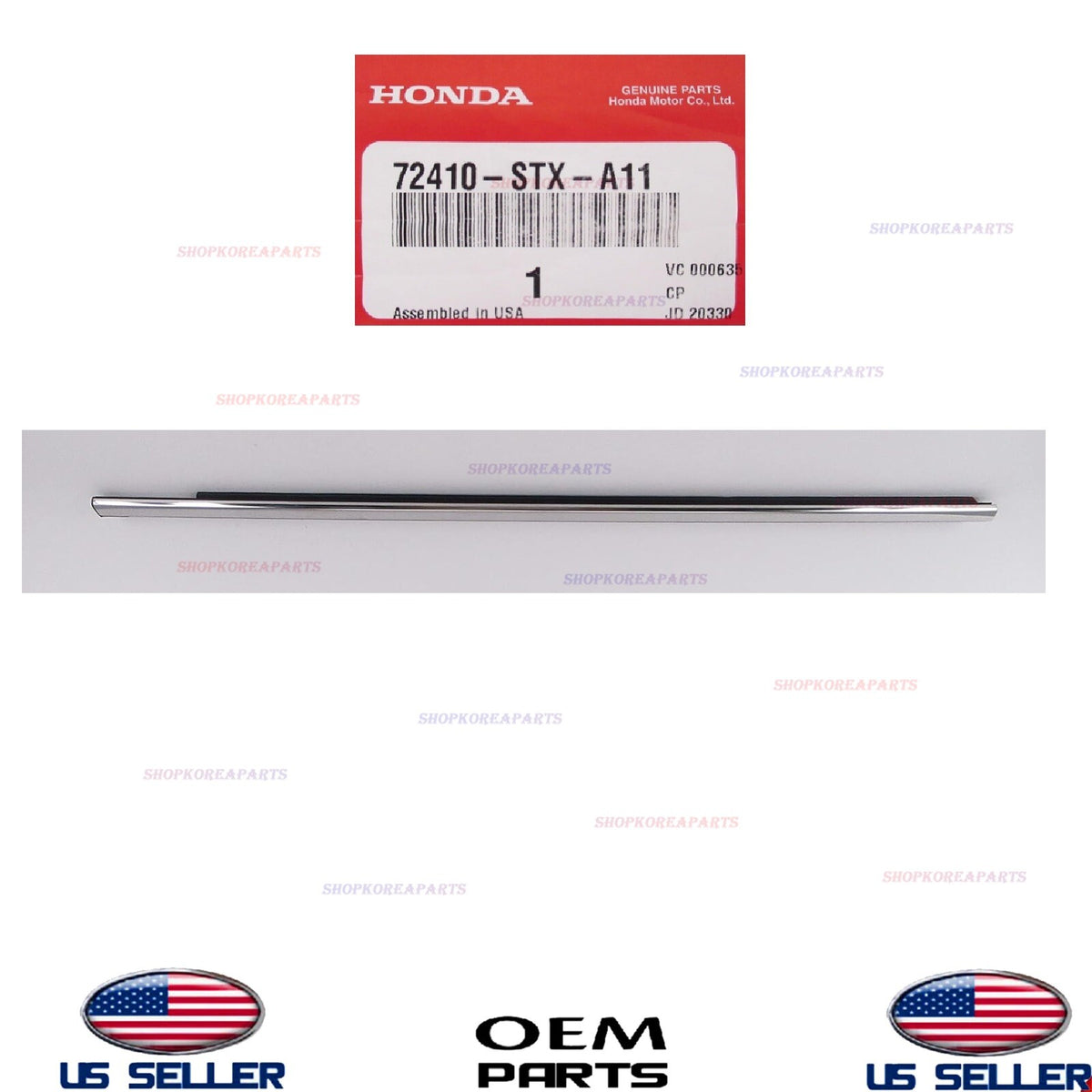 GENUINE OEM Front Door Belt Molding RIGHT Passenger Side 2010-2013 Acura MDX