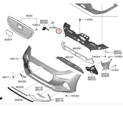 GENUINE Front Bumper Upper Support OEM Genesis G70 2019-2021 86550-G9000