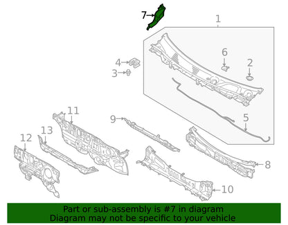 GENUINE Front End Cover Panel RIGHT Passenger Side 2022-25 Mitsubishi Outlander