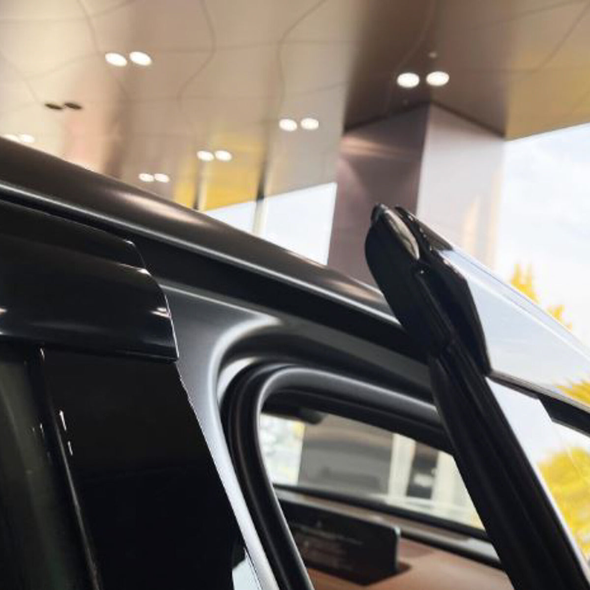 Black Window Door Visor Vent Shade Rain Guard fits Genesis G80 2021-2025 ⭐6pcs⭐