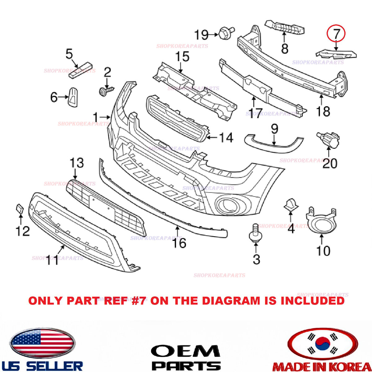 GENUINE Front Bumper Bracket Retainer RIGHT Pass Side ⭐OEM⭐ KIA SOUL 2012-2013