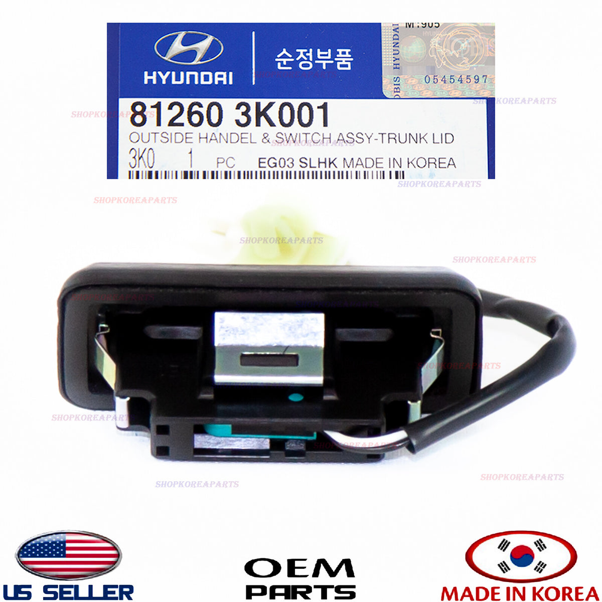 GENUINE Outside Handel Trunk Lid e Release Switch OEM Hyundai Elantra 2011-2016