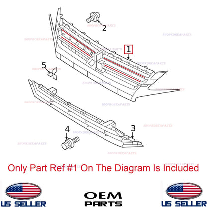 GENUINE Front Bumper Radiator Grille Black+Red ⭐OEM⭐ Mirage 2021-2024 7450B351