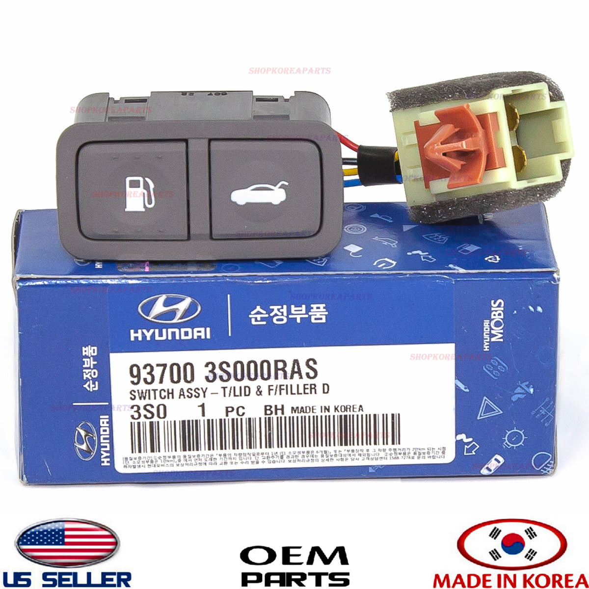 OEM Trunk Lid Switch Fuel Door Opener Release Button Gray SONATA 2011-2014