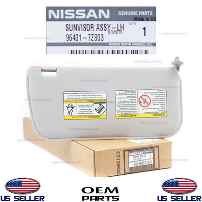 GENUINE Sun Visor Gray Cloth Left Driver Side OEM Nissan Frontier Xterra 2002-04