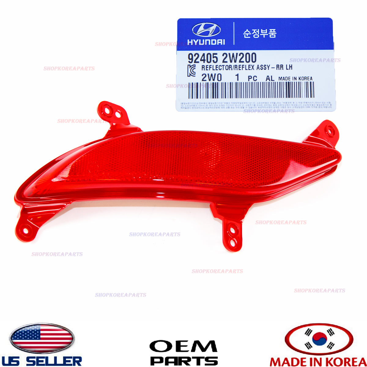 GENUINE Bumper Reflector Rear LEFT Driver Side ⭐OEM⭐ Santa Fe Sport 2013-2016