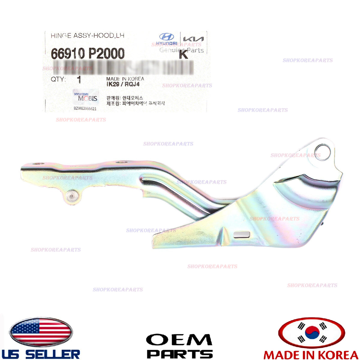 GENUINE Hood Hinge LEFT Driver Side ⭐OEM⭐ Kia Sorento 2021-2025 66910P2000