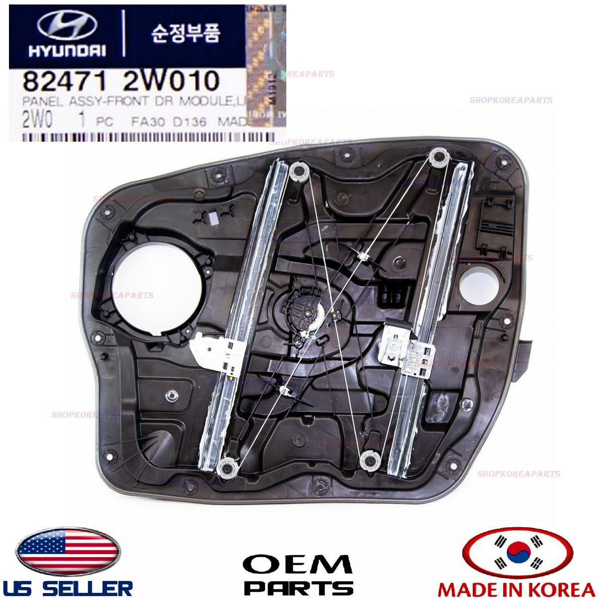 GENUINE Power Window Regulator Front Left Driver Side OEM Hyundai Santa Fe 13-18