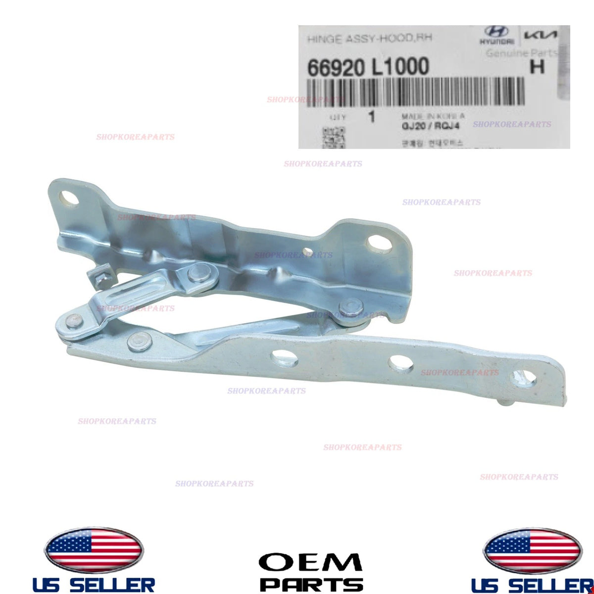 GENUINE Hood Hinge RIGHT Passenger Side 2020-2025 Hyundai Sonata