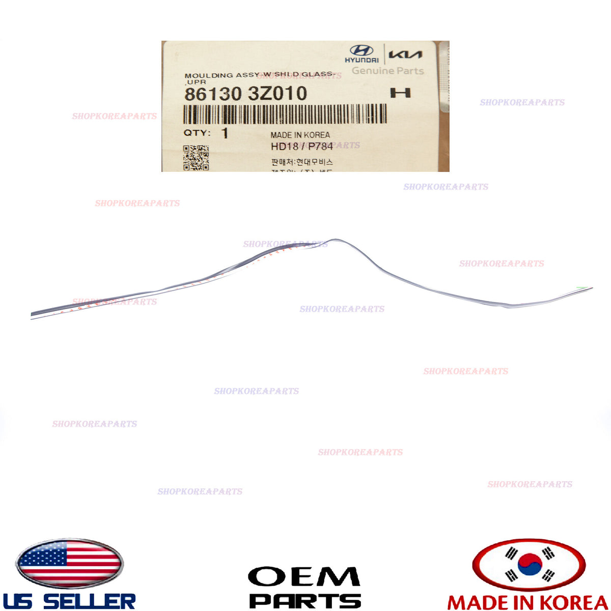 GENUINE Front Windshield Glass Upper Molding ⭐OEM⭐ Hyundai 86130-3Z010