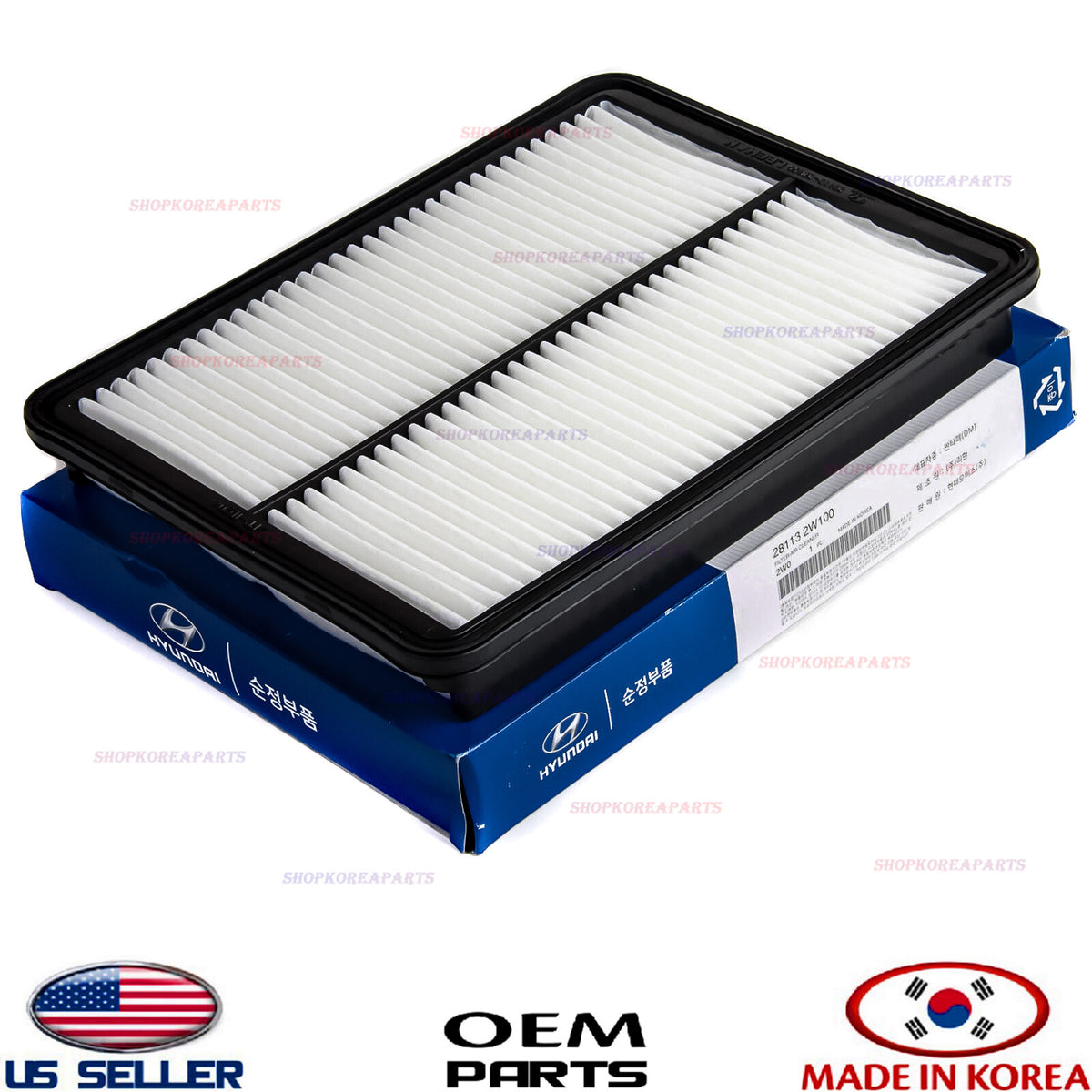 GENUINE Engine Air Filter OEM 2013-2016 Santa Fe / 2014-2015 Sorento 281132W100
