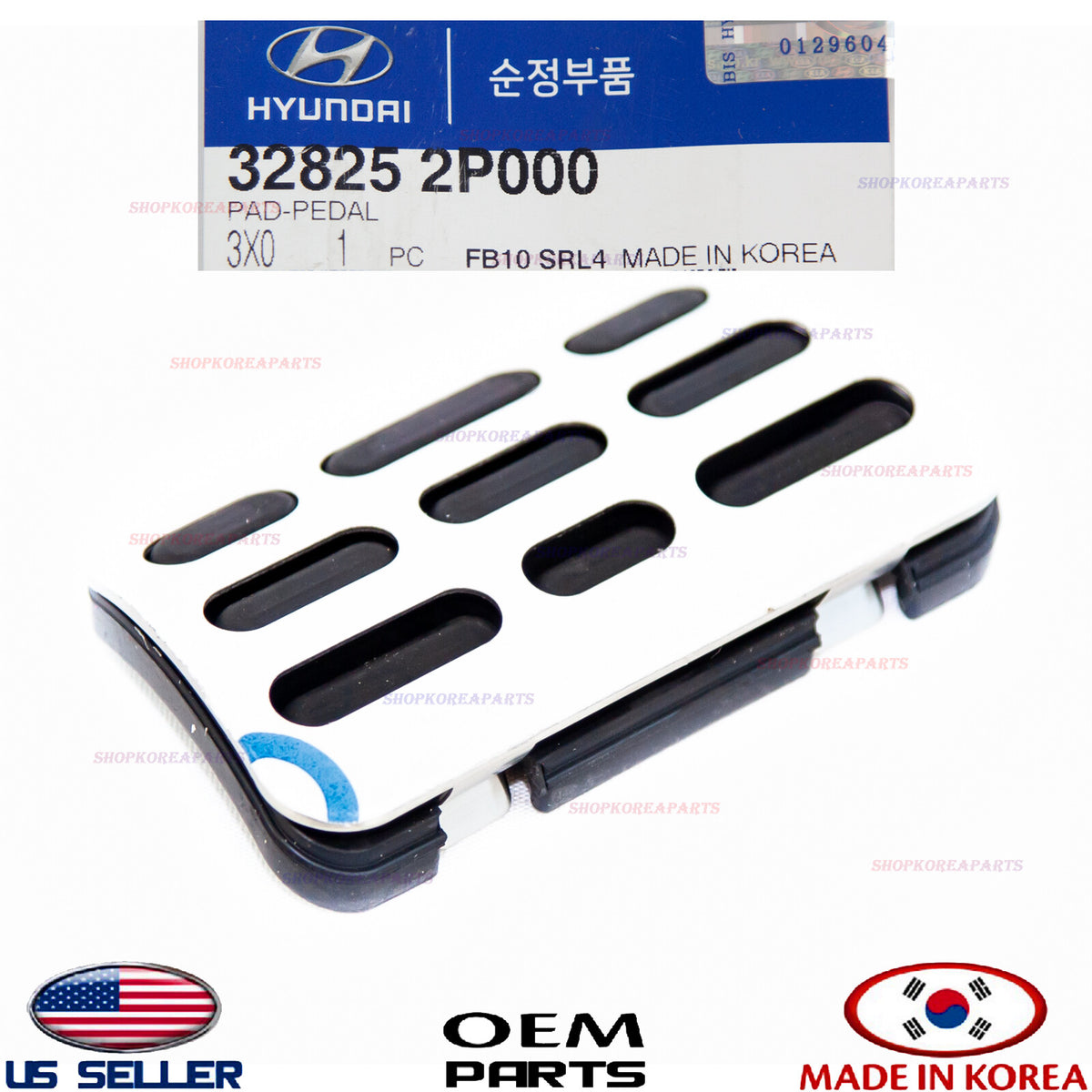 GENUINE Aluminum Brake Pedal Pad Сover A/T OEM Kia Hyundai *See Compatibility