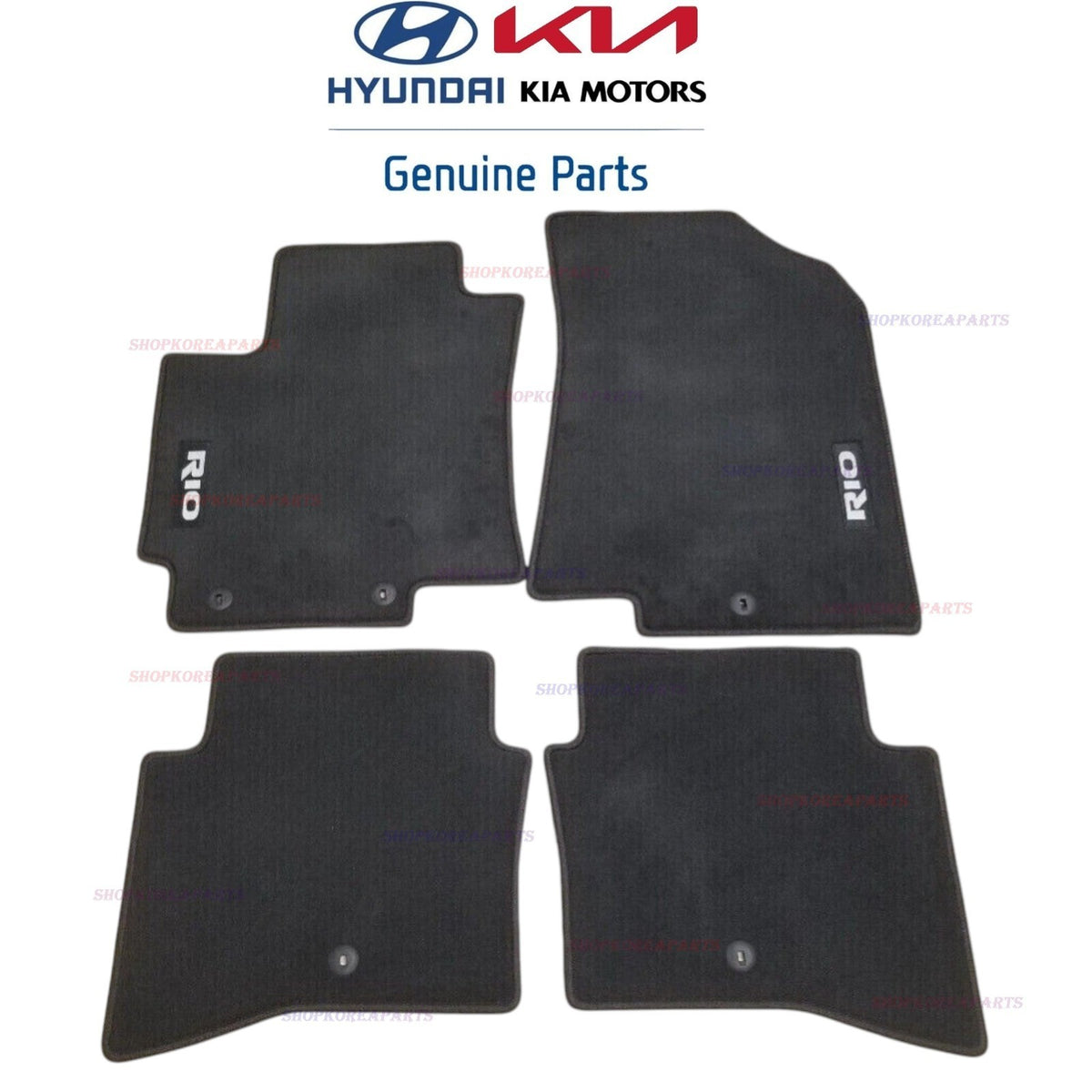 FITS: 11 - 17 KIA RIO 4DR 5DR BLACK CARPETED FLOOR MAT SET 4PC OEM NEW