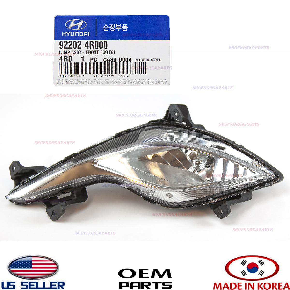 GENUINE Fog Light Lamp Right Passenger Side Sonata HYBRID 2011-2015 922024R000