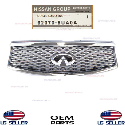 GENUINE Front Bumper Upper Grille Chrome OEM⭐ INFINITI QX50 2016-2017 620705UA0A