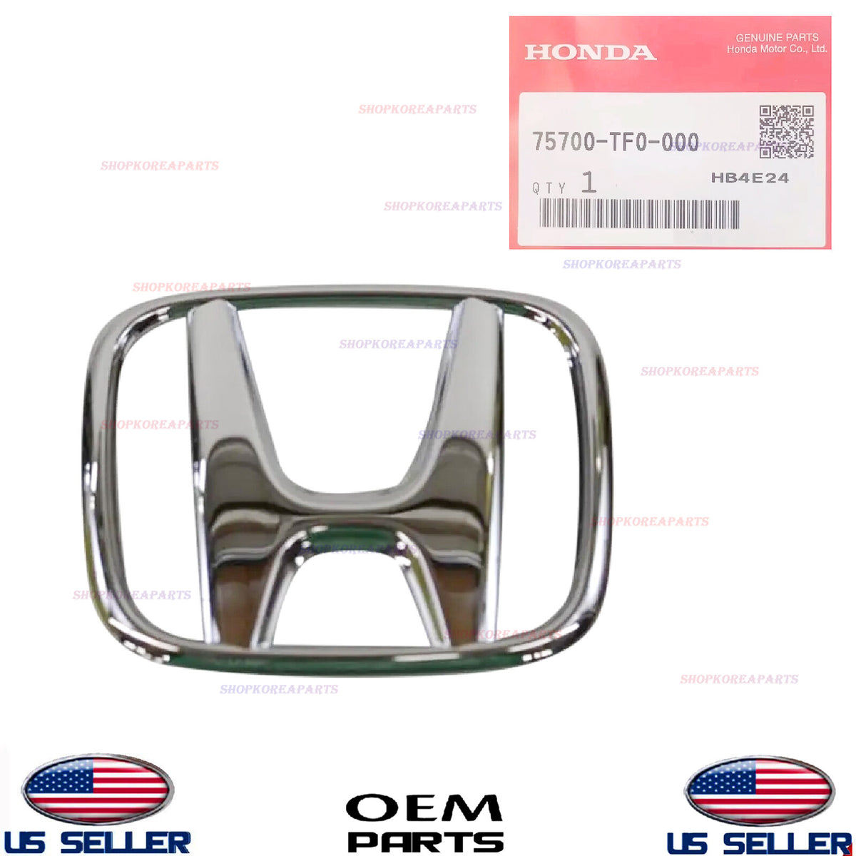 GENUINE Front Grille Emblem Logo ⭐OEM⭐ Honda *See Compatibility 75700-TF0-000