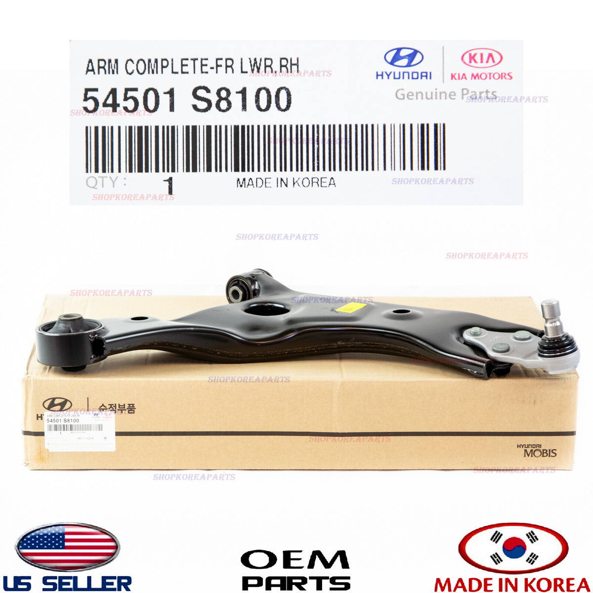GENUINE Front Lower Control Arm RIGHT Passenger OEM PALISADE TELLURIDE 2020-2025