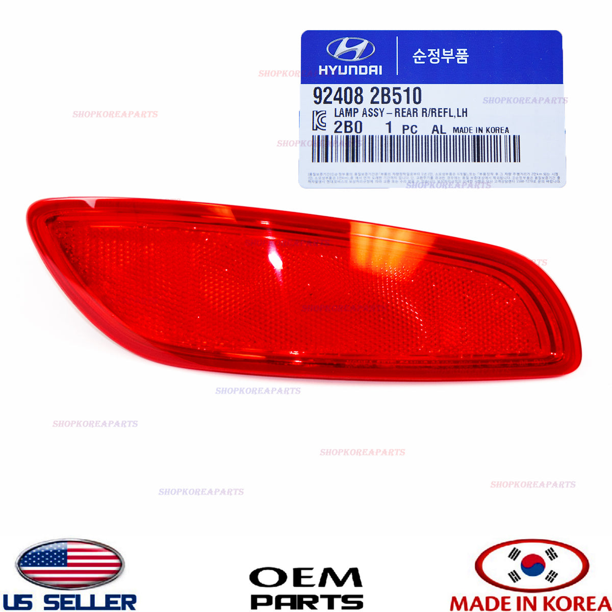 GENUINE Rear Bumper Reflector LEFT Driver Side OEM Hyundai Santa FE 2010-2012