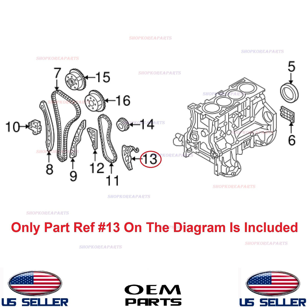 GENUINE Oil Pump Chain Tensioner ⭐OEM⭐ HYUNDAI KIA 2.0L *See compatibility