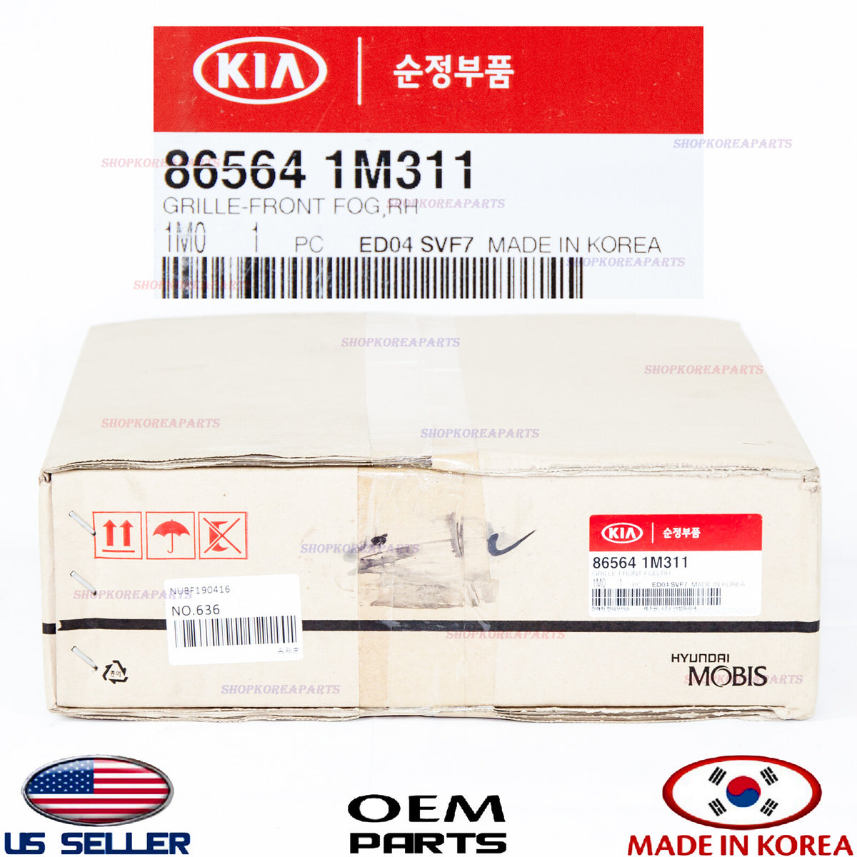 GENUINE Front Bumper Fog Lamp Bezel Cover Right Pass. Side Kia Forte Koup 10-13