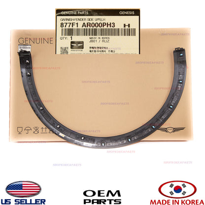 GENUINE Black Front Fender Wheel Molding LEFT Driver Side GV70 non Sport 2022-25