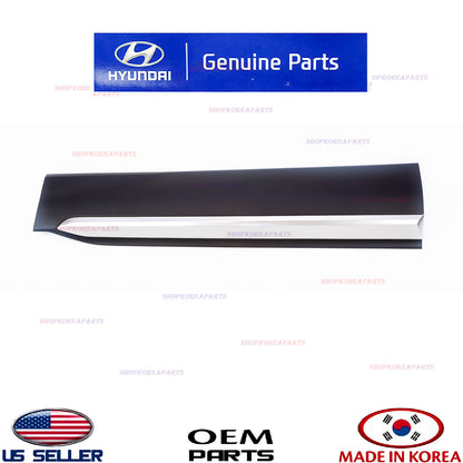 Front Door Molding Right Passenger Side Garnish w/ Chrome OEM Santa Fe 2019-2023