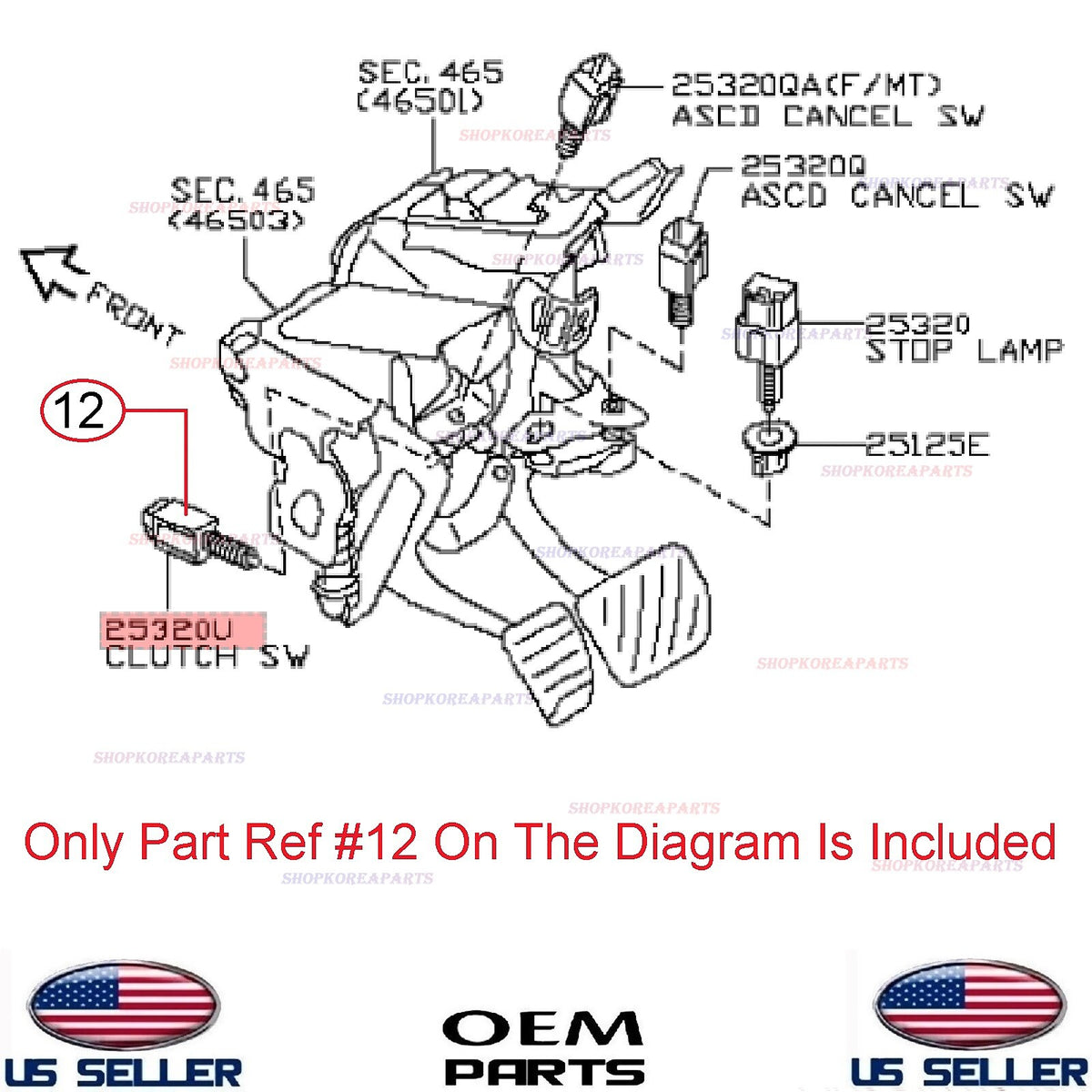 GENUINE Clutch Pedal Ignition Switch ⭐OEM⭐ Nissan Infiniti *See Compatibility