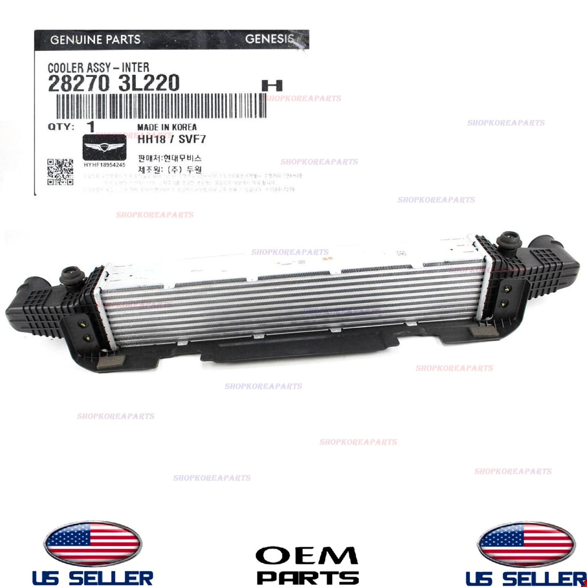 GENUINE OEM Intercooler Assembly 2019-2026 Genesis G70 3.3L V6 28270-3L220