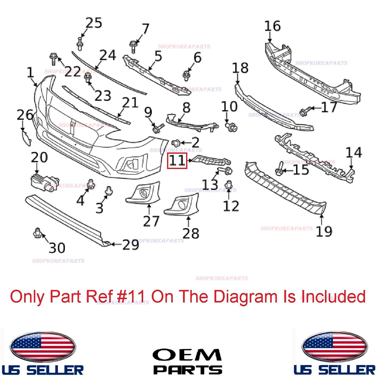 GENUINE Front Bumper Mounting Bracket LEFT Driver Side ⭐OEM⭐ Crosstrek 2018-2023