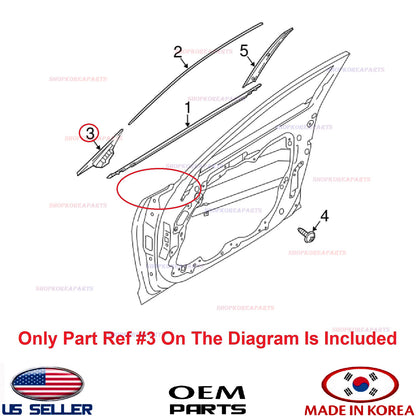 GENUINE Front Door Trim Molding Garnish Delta LEFT Driver Side OEM STINGER 18-23