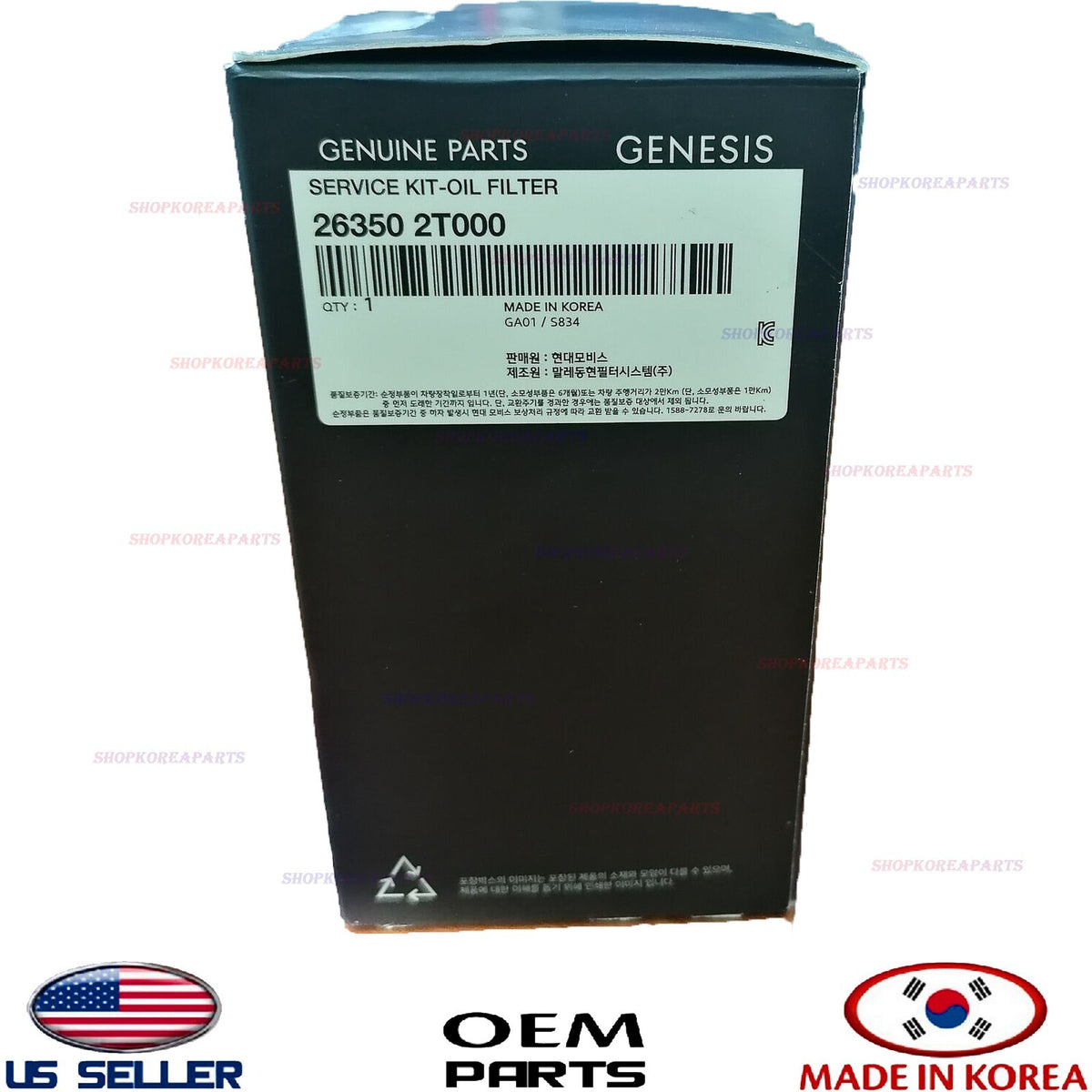 GENUINE Engine Oil Filter OEM Filter OEM Stinger GV80 G80 GV70 2.5L 2021-2026