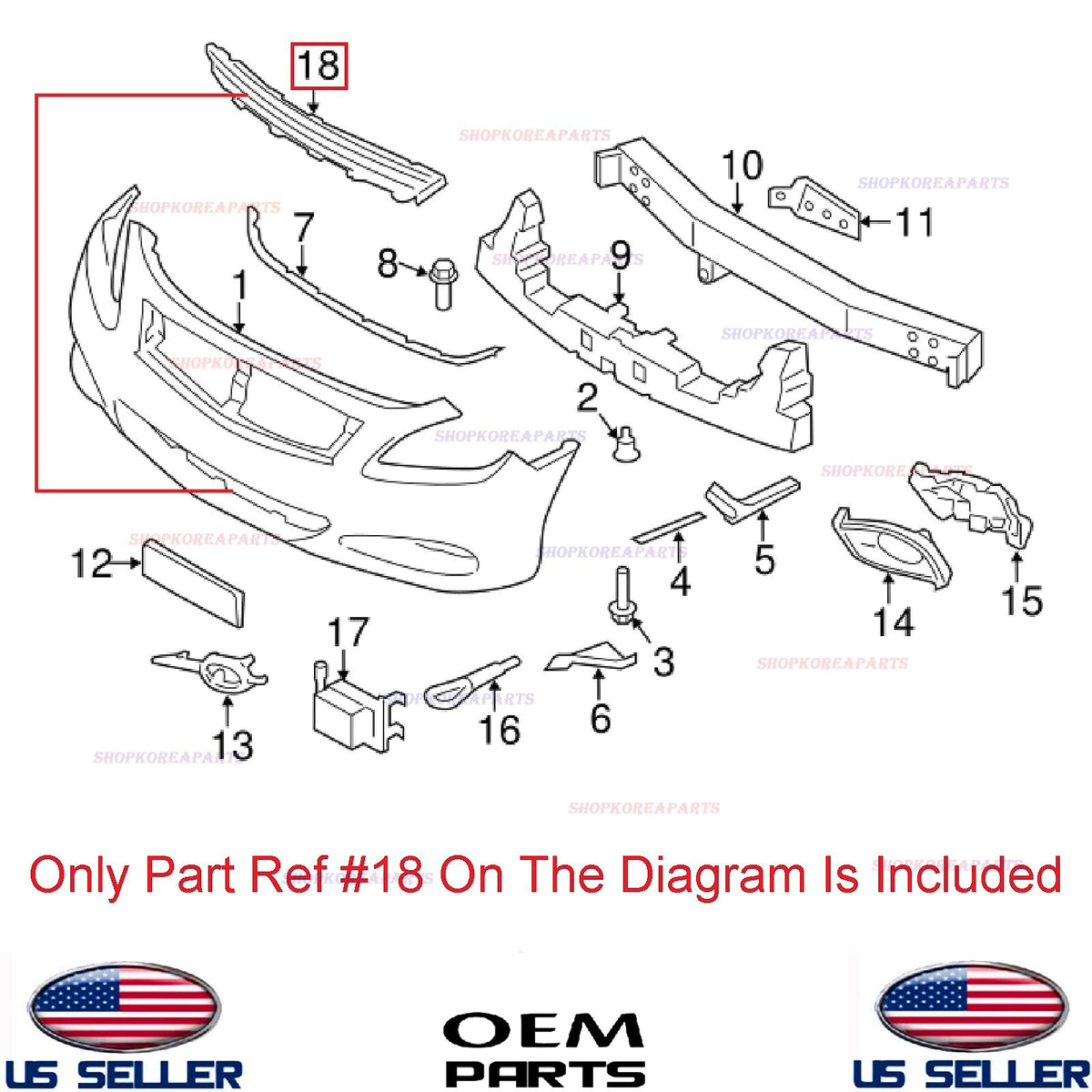 GENUINE Front Bumper Finisher Panel OEM Infiniti G37 2008-2013 Q60 2014-2015