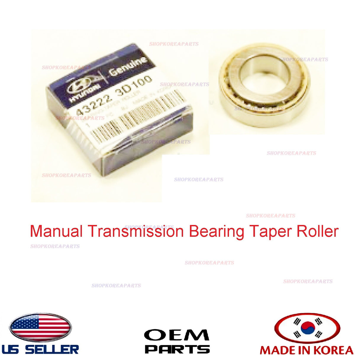 GENUINE Manual Transmission Bearing Taper Roller ⭐OEM⭐ HYUNDAI KIA 432223D100