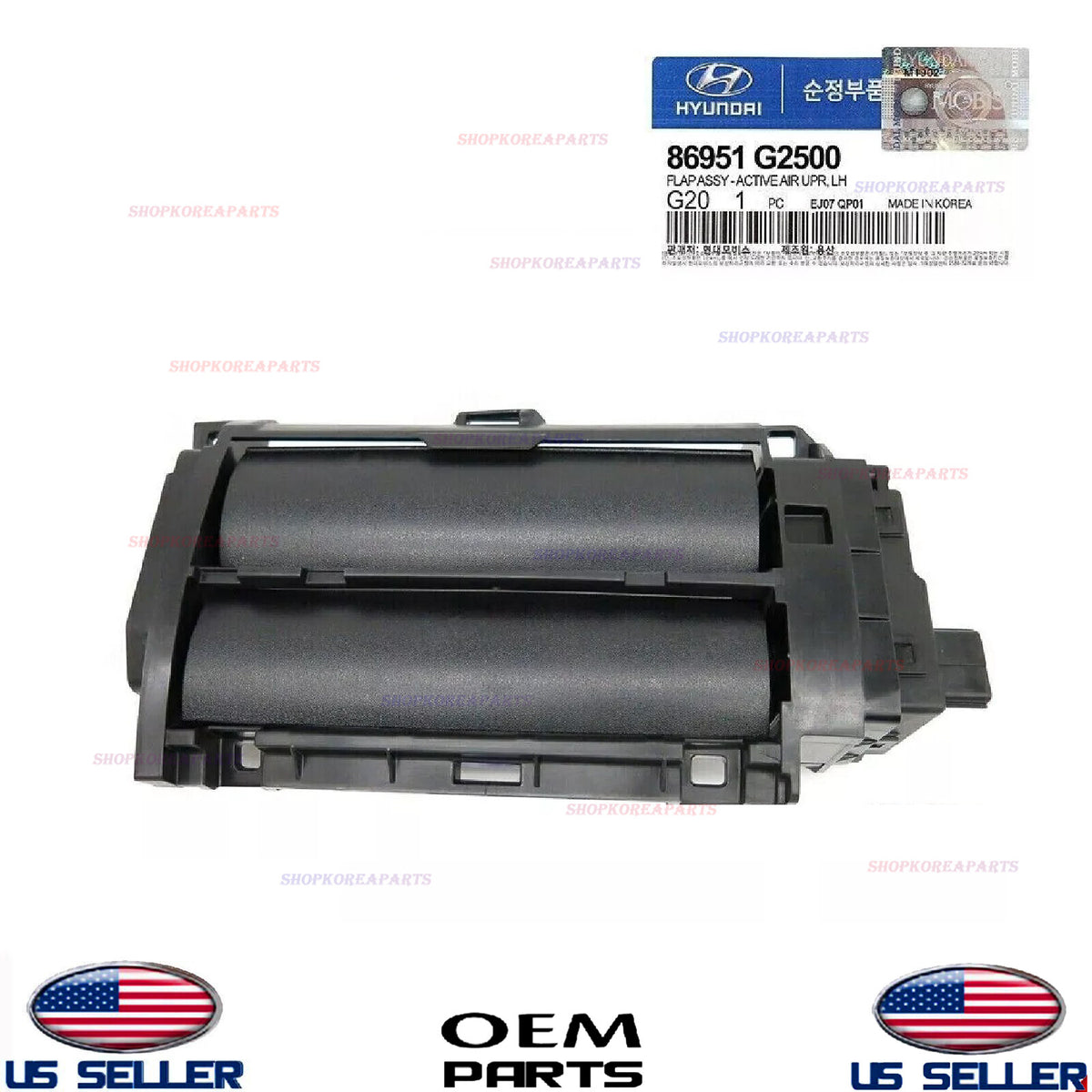 GENUINE OEM Front Upper Left Active Air Flap Shutter 2020-2022 Hyundai Ioniq