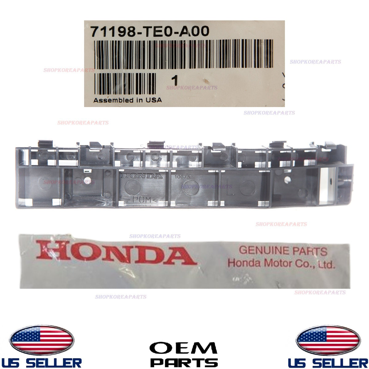 GENUINE Front Bumper Bracket Retainer LEFT Driver Side OEM Accord Coupe 2008-12