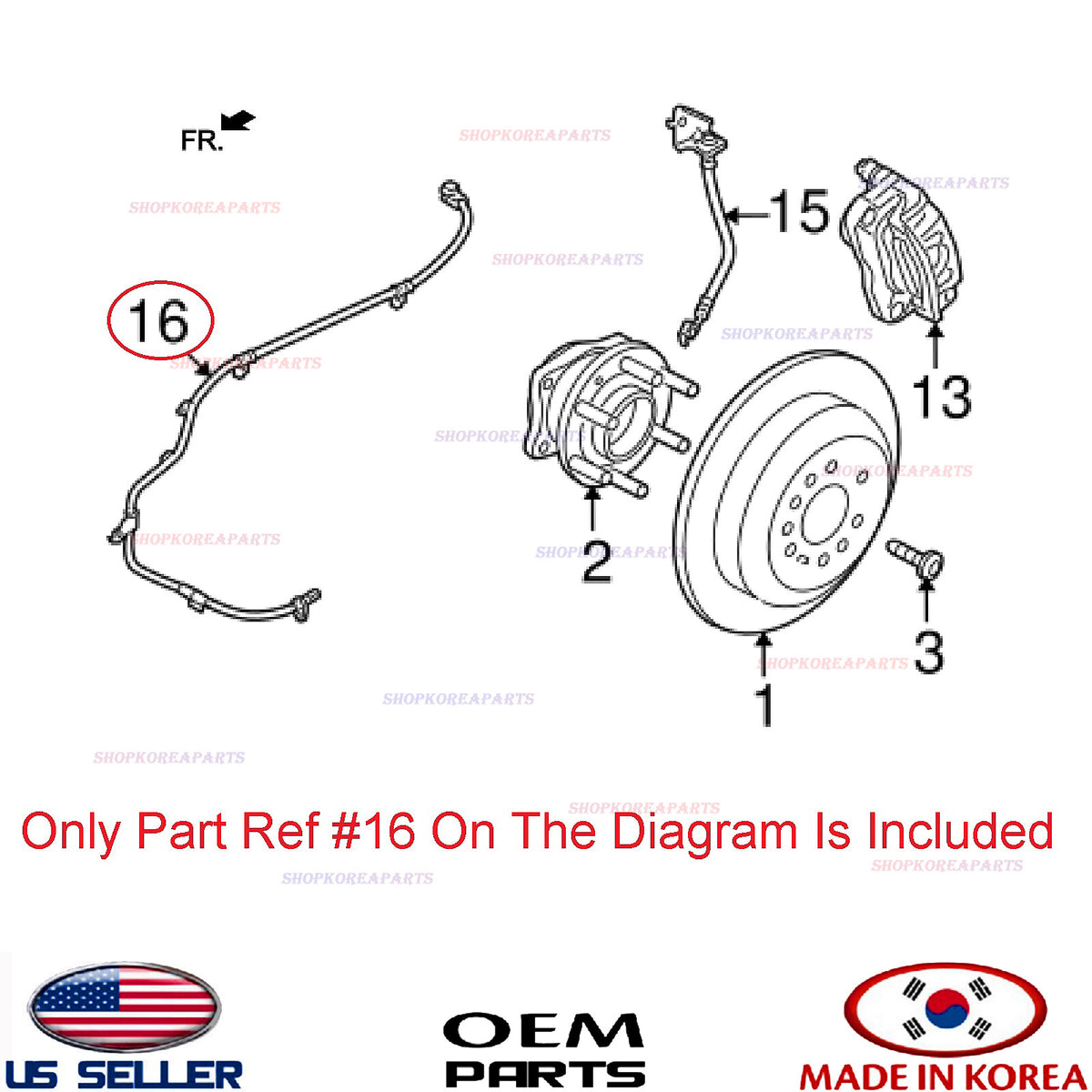 GENUINE ABS Wheel Speed Sensor Rear LEFT Driver Side ⭐OEM⭐ KIA BORREGO 2009-2011