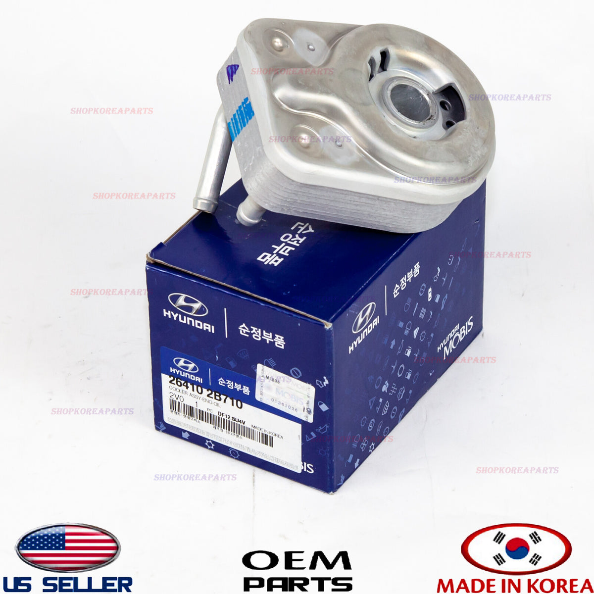 GENUINE ENGINE OIL COOLER *OEM* HYUNDAI & KIA 1.6L Turbo *See Compatibility