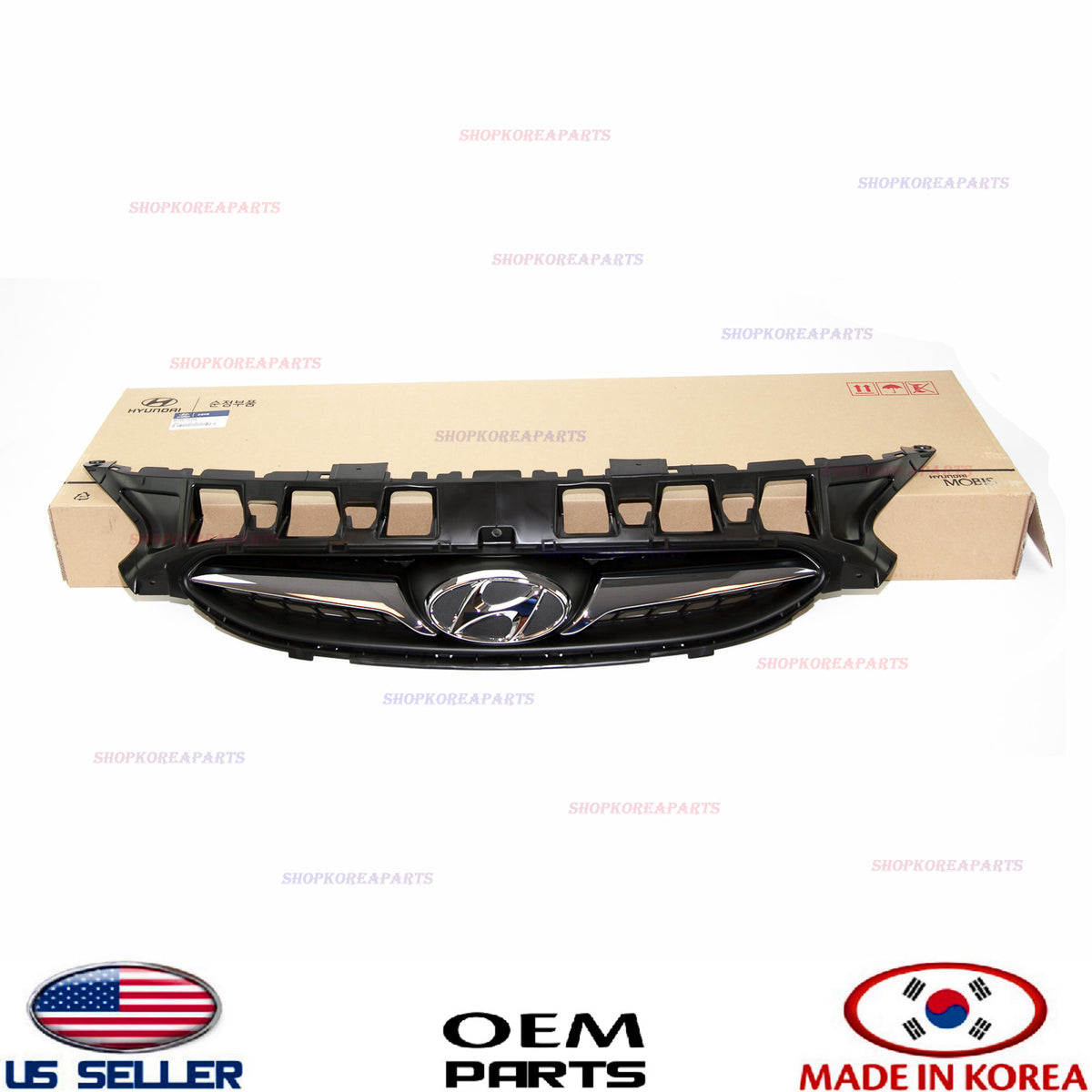 ✅GENUINE✅ Front Radiator Grille with Emblem OEM 2012-2014 Hyundai Accent