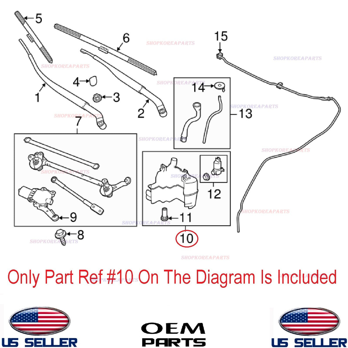 ✅GENUINE✅ Washer Reservoir Windshield Wiper Tank With Motor OEM Nissan Infiniti