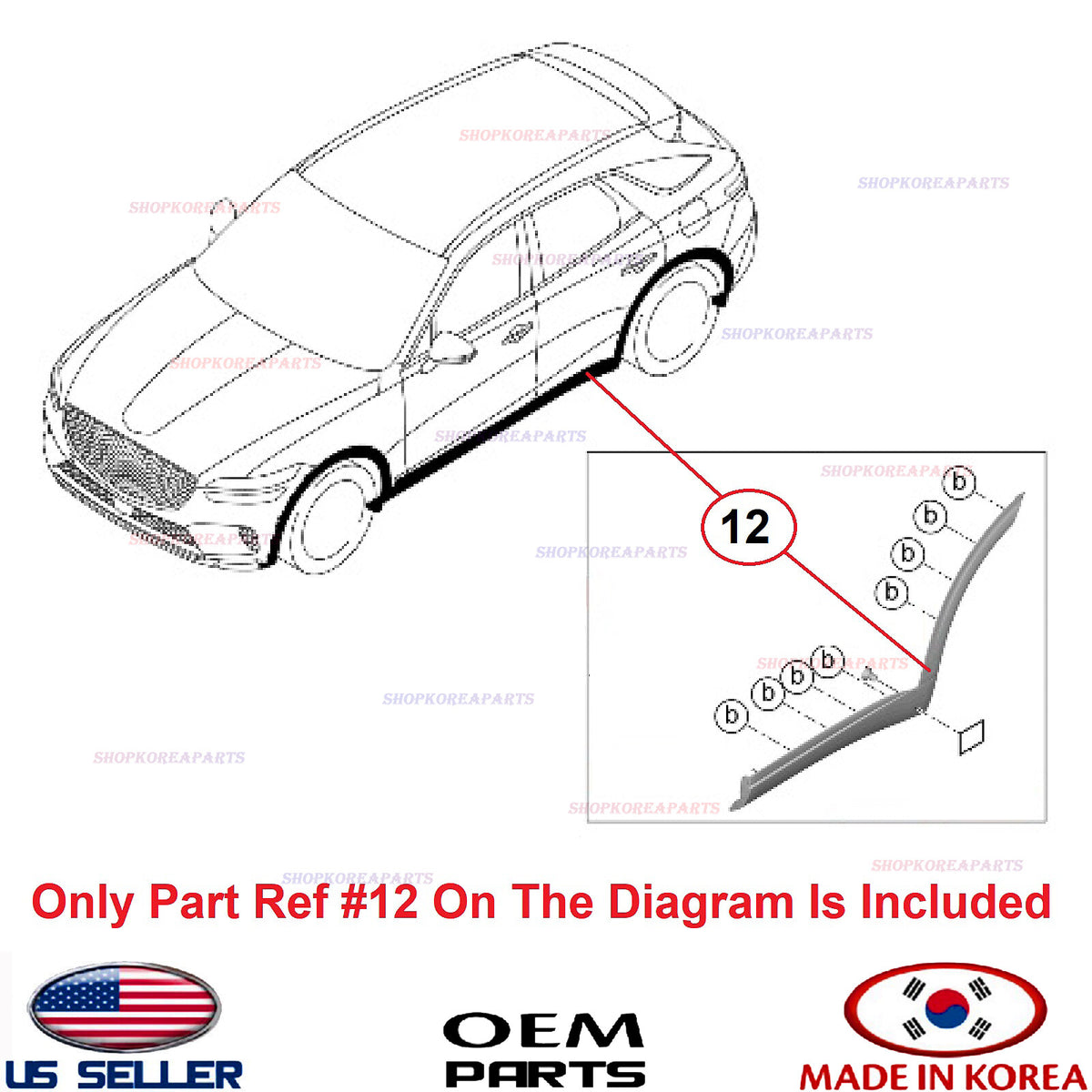 GENUINE Rear Door Lower Molding RIGHT Passenger Side ⭐OEM⭐ GV70 Sport 2022-2026