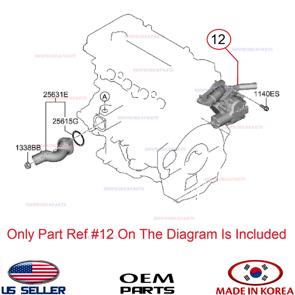 GENUINE Thermostat Housing Unit ⭐OEM⭐ Hyundai Accent Kia Rio 1.6L 2020-2023